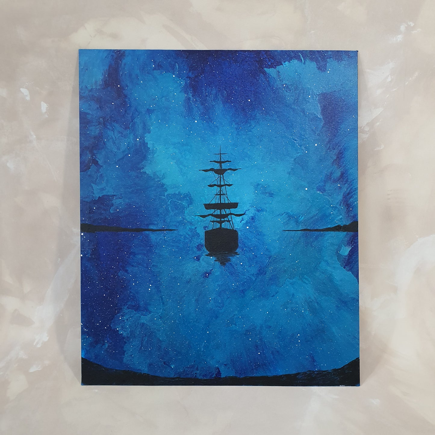Night sail painting