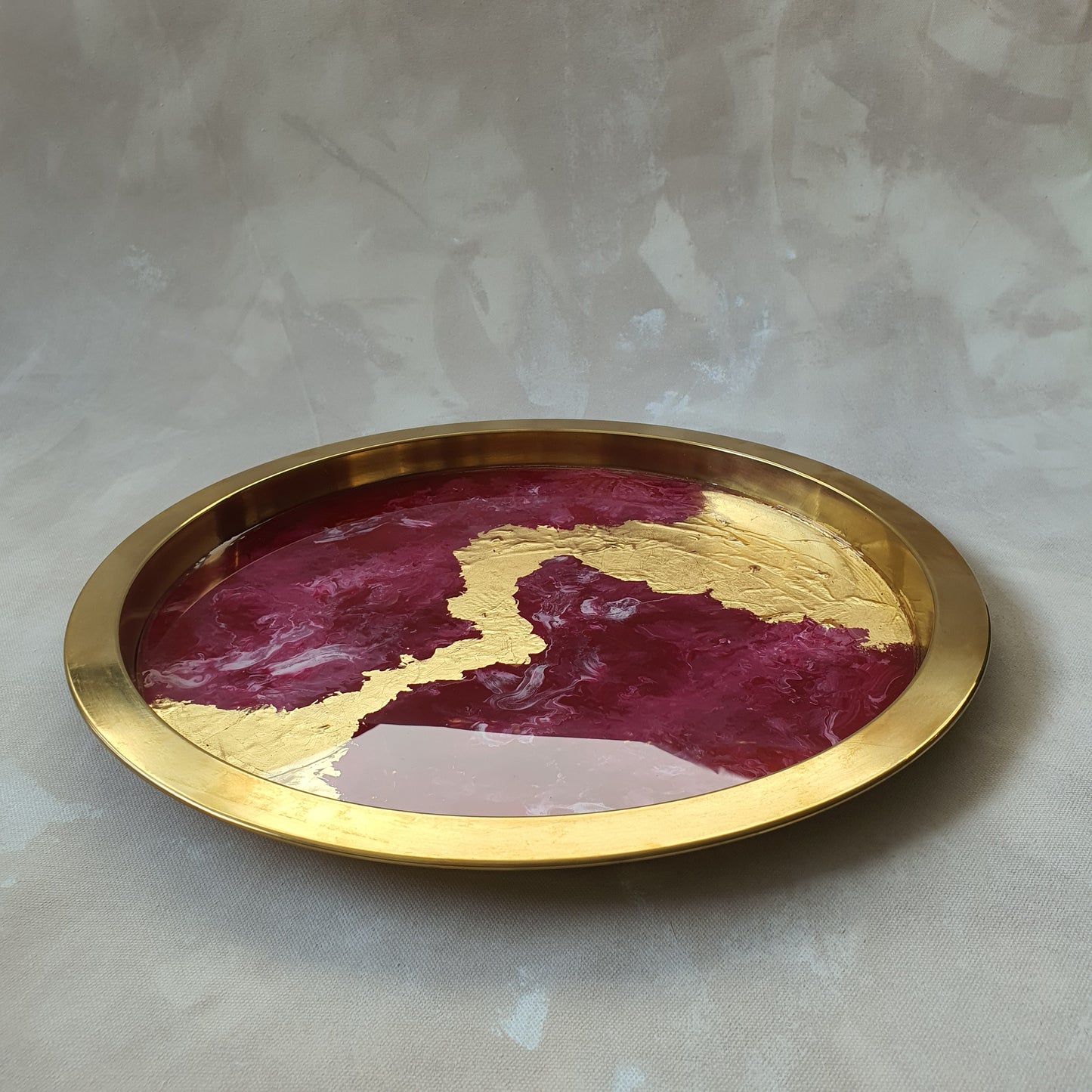 Abstract Gold Tray