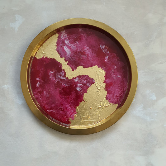 Abstract Gold Tray